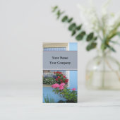 Vorlage für die Visitenkarte im Fenster Blume (Stehend Vorderseite)