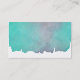 Vorlage für die Visitenkarte in Aquarellfarben Bla
