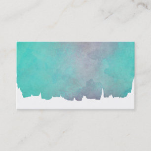 Vorlage für die Visitenkarte in Aquarellfarben Bla