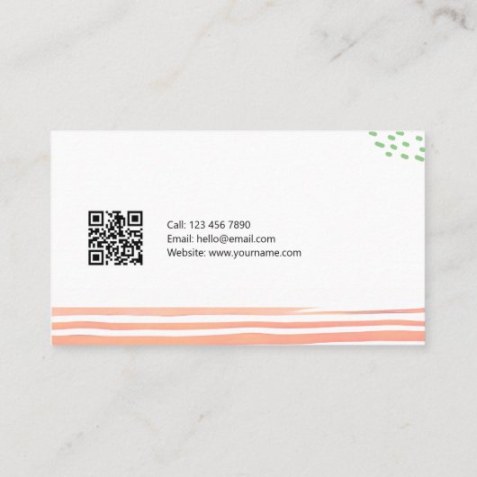 Vorlage für die Visitenkarte mindestens 3,5" x 2,0 (Rückseite)