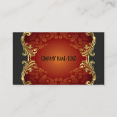 Vorlage für die Visitenkarte "Red Black and Gold"  (Vorderseite)