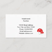 Vorlage für die Visitenkarte "Roter Pilz" (Rückseite)