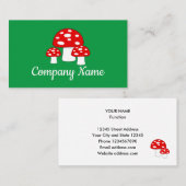 Vorlage für die Visitenkarte "Roter Pilz" (Vorne/Hinten)