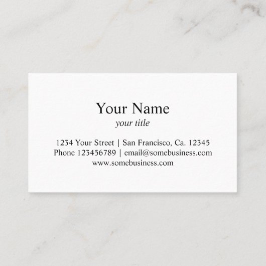 Vorlage für die Visitenkarte von Cateringfirmen (Rückseite)