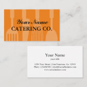 Vorlage für die Visitenkarte von Cateringfirmen (Vorne/Hinten)