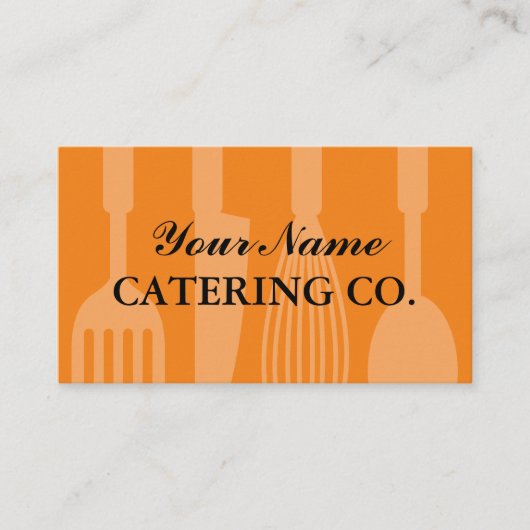 Vorlage für die Visitenkarte von Cateringfirmen (Vorderseite)