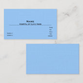 Vorlage für die Visitenkarte von Linen (Sky) (Vorne/Hinten)