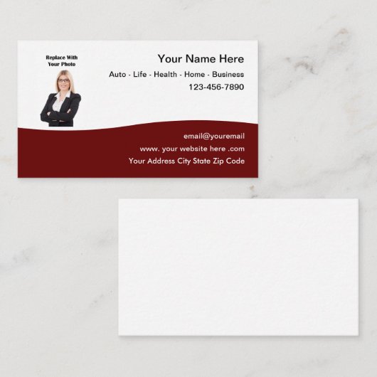 Vorlage für die Visitenkarten für den Agent von Ve Visitenkarte (Vorne/Hinten)