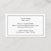 Vorlage für die Visitenkarten-Karte der britischen Visitenkarte (Rückseite)