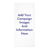 Vorlage für die Wahlkampagne für die Rackkarte Werbekarte (Hinten)