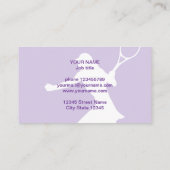 Vorlage für die weibliche Tennis-Coach-Visitenkart Visitenkarte (Rückseite)