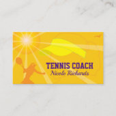 Vorlage für die weibliche Tennis-Coach-Visitenkart Visitenkarte (Vorderseite)