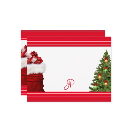 Vorlage für die Weihnachtshandschrift Monogram (Vorderseite/Rückseite Beispiel)