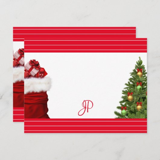Vorlage für die Weihnachtshandschrift Monogram (Vorne/Hinten)