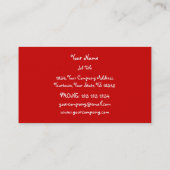 Vorlage für die Weihnachtskarte Visitenkarte (Rückseite)