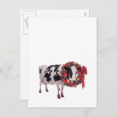 Vorlage für die Weihnachtskuh-Postkarte (Vorne/Hinten)