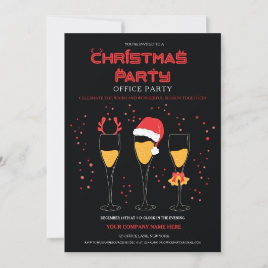 Vorlage für die Weihnachtszeit in Unternehmen (Vorderseite)