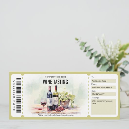 Vorlage für die Weinprobe (Stehend Vorderseite)