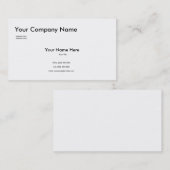 Vorlage für die weiße Visitenkarte (Vorne/Hinten)