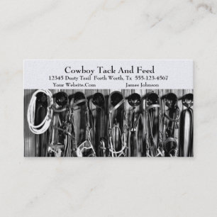 Vorlage für die Western Horse Tack Business Card Visitenkarte