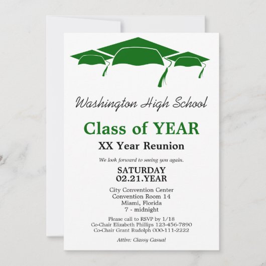 Vorlage für die Wiedersehen für grüne Graduierungs (Vorderseite)