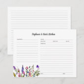 Vorlage für die Wildblume "Rezept"-Karte (Vorne/Hinten)