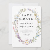 Vorlage für die Wildblume Save the Date (Vorderseite)