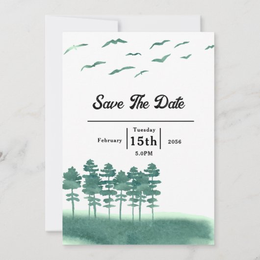 Vorlage für die Winterhochzeitkarte (Rückseite)