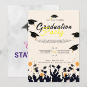 Vorlage für digitale Abschluss-Einladung – Modern (Vorne/Hinten)