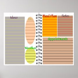 Vorlage für digitale Planer Poster