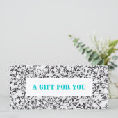 Vorlage für Ditsy2-Geschenkgutschein (Stehend Vorderseite)