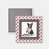 Vorlage für Dog-Paw und Knochen-Pet Magnet (Vorderseite/Rückseite)