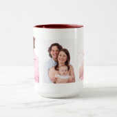 Vorlage für drei Fotos Personalisiert Tasse (Zentrum)