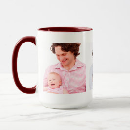 Vorlage für drei Fotos Personalisiert Tasse
