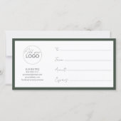 Vorlage für druckbare Geschenkkarten einfach zu an (Rückseite)