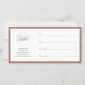 Vorlage für druckbare Geschenkkarten einfach zu an (Rückseite)