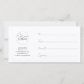 Vorlage für druckbare Geschenkkarten einfach zu an (Rückseite)