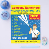 Vorlage für Druckwäsche und Reinigung Flyer (Einzeln)