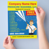 Vorlage für Druckwäsche und Reinigung Flyer (Hand)