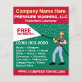 Vorlage für Druckwäsche und Reinigung Flyer (Hinten)