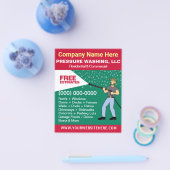 Vorlage für Druckwäsche und Reinigung Flyer (Einzeln)