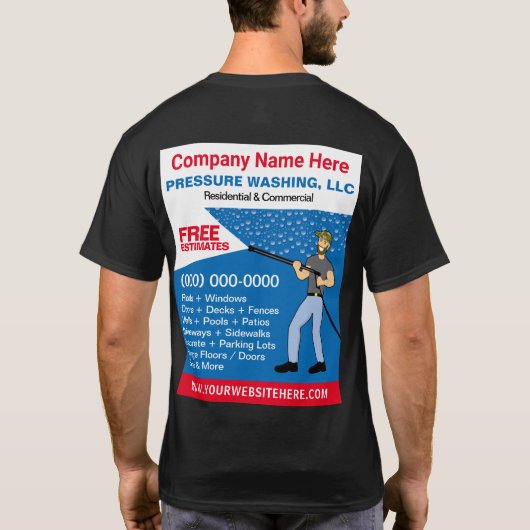 Vorlage für Druckwäsche und Reinigung T-Shirt (Rückseite)