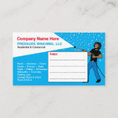 Vorlage für Druckwäsche und Reinigung Visitenkarte (Rückseite)