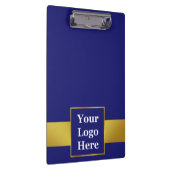 Vorlage für dunkelblaue und goldene Firmenzeichen Klemmbrett (Rechts)