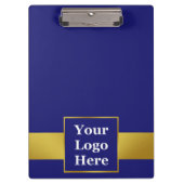 Vorlage für dunkelblaue und goldene Firmenzeichen Klemmbrett (Vorderseite)