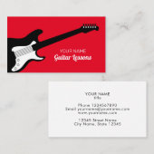 Vorlage für E-Gitarren-Unterricht Visitenkarte (Vorne/Hinten)
