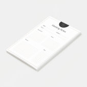 Vorlage für effiziente Sitzungshinweise Post-it Klebezettel (angewinkelt)