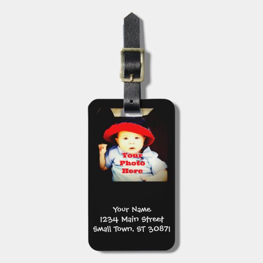 Vorlage für eigene Fotos erstellen Gepäckanhänger (Vorderseite vertikal)