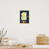 Vorlage für ein altes Ehezeugnis Poster (Küche)