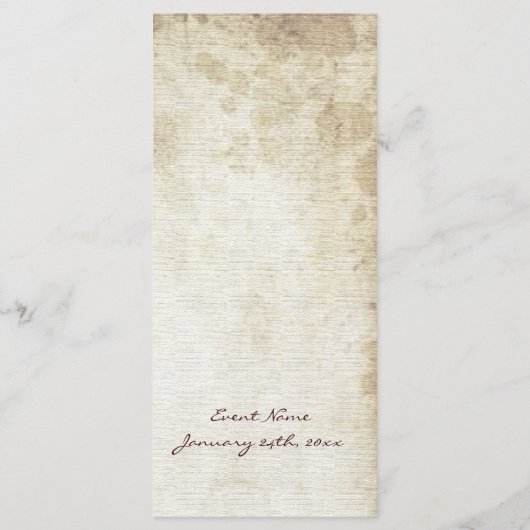 Vorlage für ein benutzerdefiniertes Ereignisprogra (Rückseite)